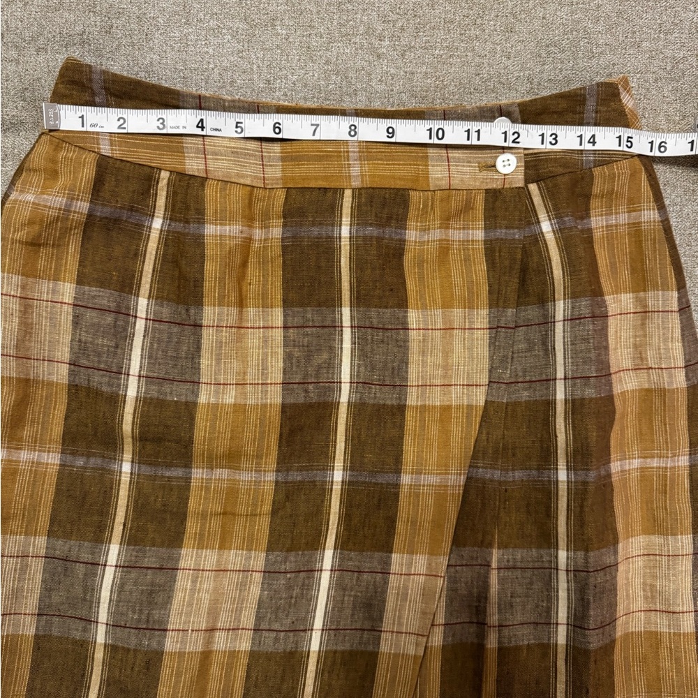 LIZ Claiborne collections women’s size 10 tan and beige linen lined skirt‎ - Picture 8 of 9